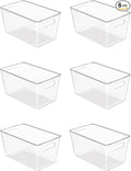 Vtopmart 6 Pack Clear Storage Bins, Pantry Cabinet Organizer Bins by Vtopmart