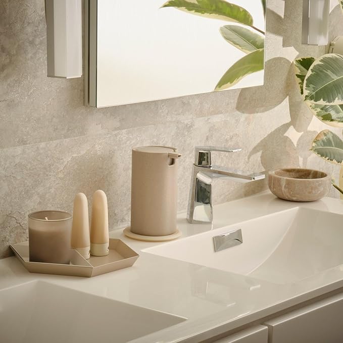 LINE+ARC Modern Easy-to-Press Soap & Lotion Dispenser, Sage | Ergonomic - Image 8