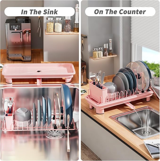 Small Dish Drying Rack, Stainless Steel - Image 2