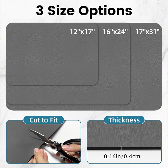PoYang 17x12 Inch Coffee Mat, Small Dish Drying Mat, Stain-Hiding, Non-Slip & - Image 3