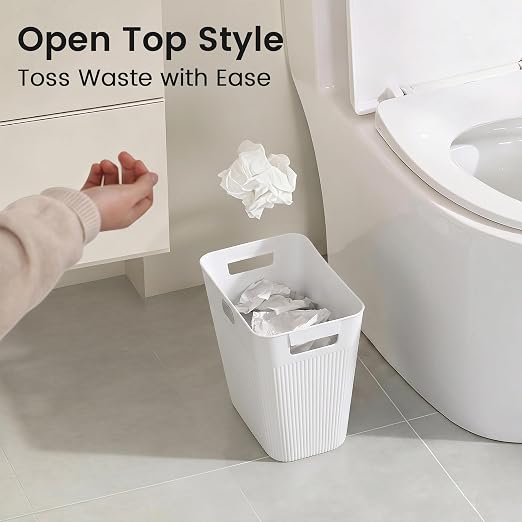 JOYMOOP Slim Trash Can 8-Pack, 2.2 Gallon Plastic Wastebasket - Image 4
