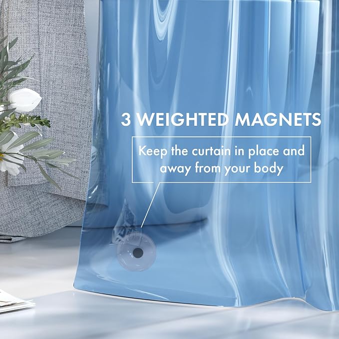 AmazerBath 72x78 Long Shower Curtain Liner, Waterproof PEVA Shower Liner - Image 5