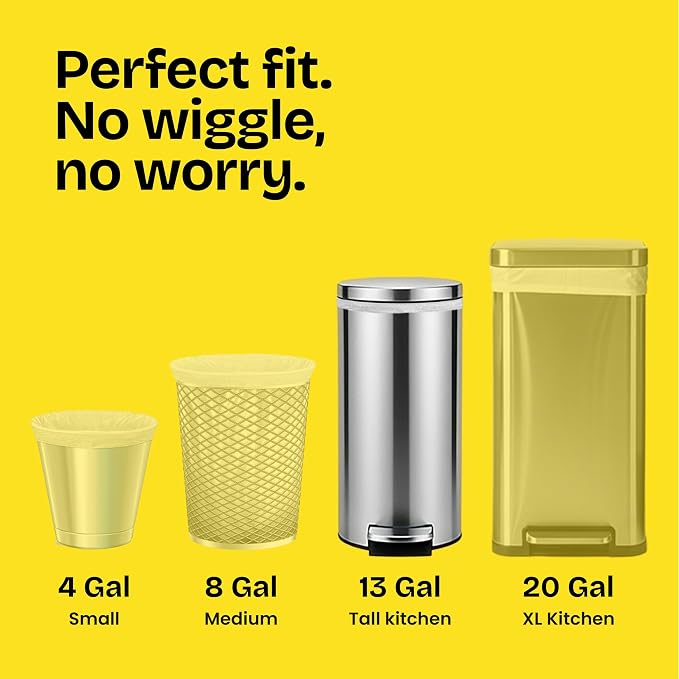 Glad Trash Bags, ForceFlex Tall Garbage Bags, 13 Gallon Grey Trash Bags - Image 4