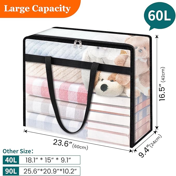 TasticTotes 8 Pack Clear Storage Bags - Image 2