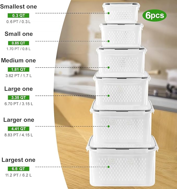 Fruit Storage Containers for Fridge - Image 2