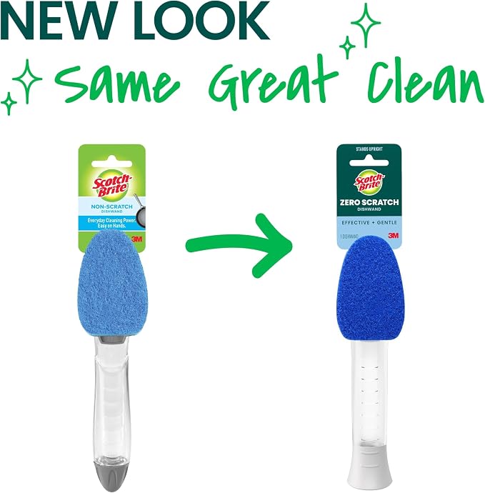 Scotch-Brite Zero Scratch Dishwand, 1 Wand | Dishwasher-Safe Scrub Wand - Image 2