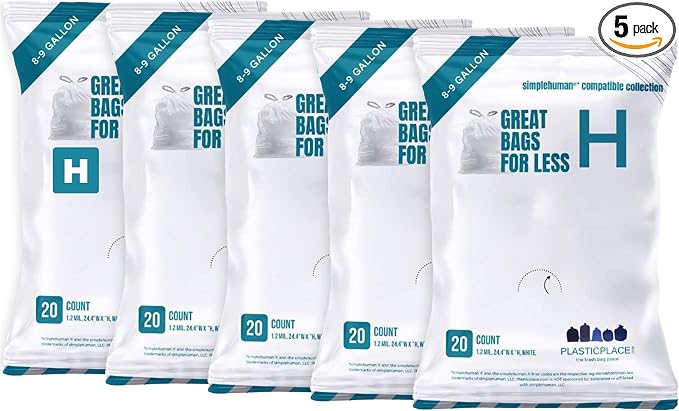 Plasticplace Custom Fit Trash Bags, Compatible by Plasticplace