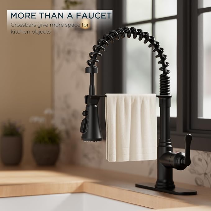 FORIOUS Rustic Black Kitchen Faucet - Image 7