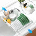 Kitsure Dish Drying Rack for Kitchen Counter, 12.2''W x 15.7''~23''L, Cutlery by Kitsure