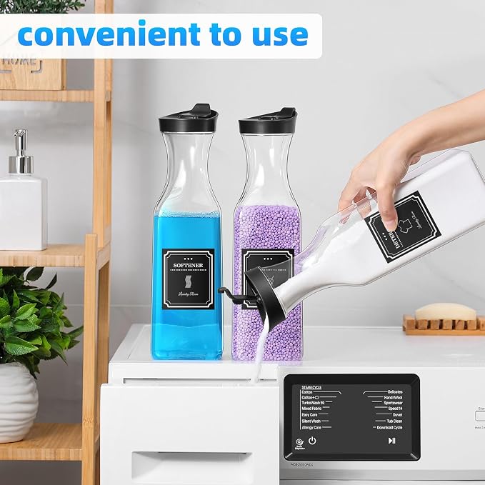 54oz Laundry Detergent Dispenser, Liquid Container, 2 Pack Black - Image 4