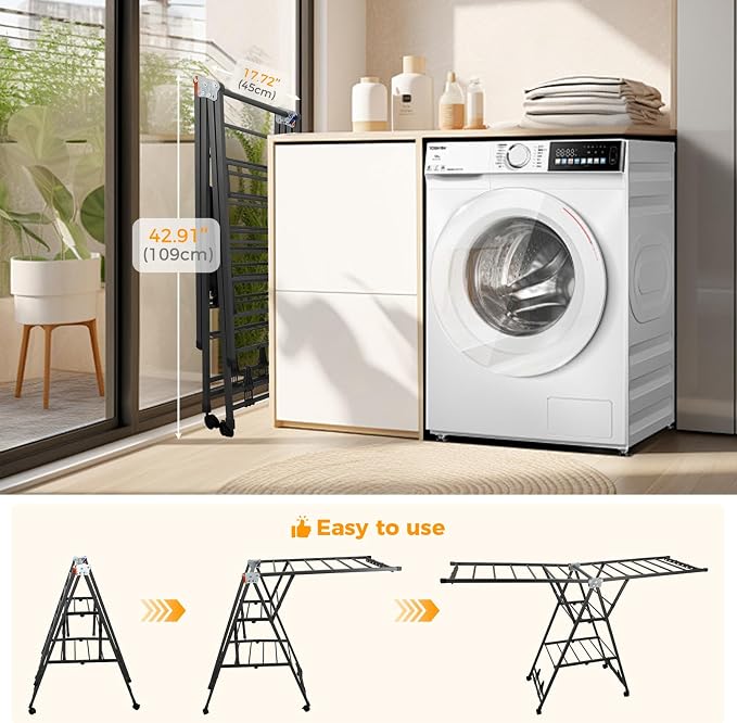Clothes Rack, 2-Tier Drying Hanger, - Image 7