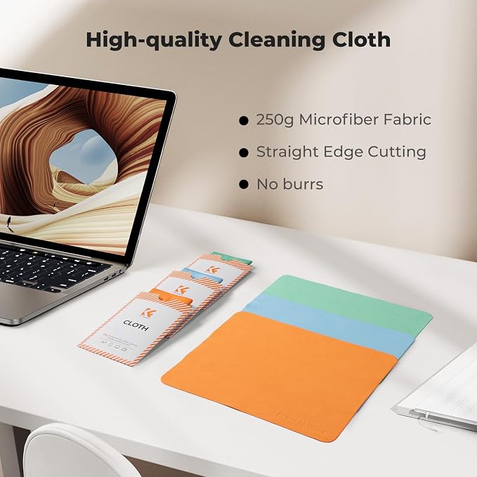 K&F CONCEPT Microfiber Lens Cleaning Cloth X6, Glasses Cleaning, High Density | - Image 6