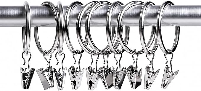 Lansian 100 Pack Curtain Rings - Image 7