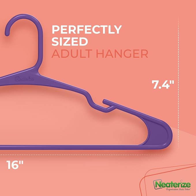 NEATERIZE Clothes Hangers Plastic 50 Pack - Image 2