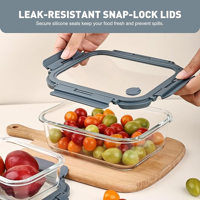 Liuruiyu 10 Pack Glass Food Storage Containers - Image 4