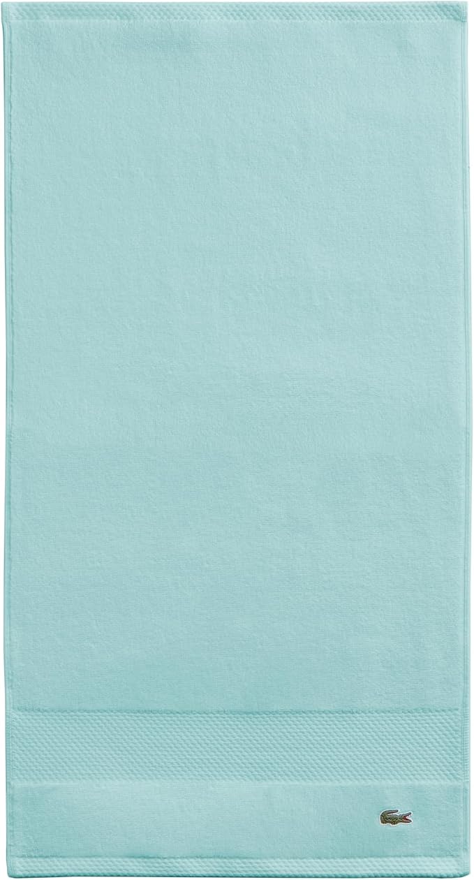 Lacoste Heritage 100% Supima Cotton Hand Towel 16" x 30", Mint | Highly by Unknown