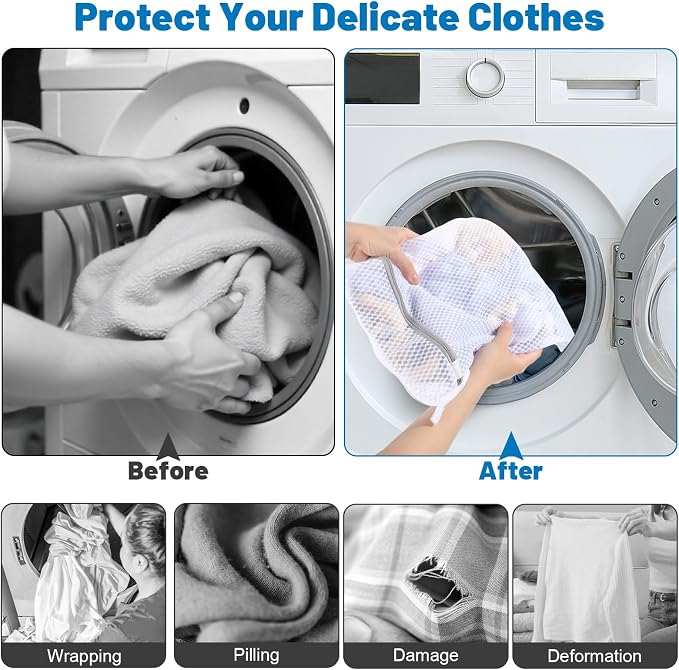 4-Pack Durable Honeycomb Mesh Laundry Bags - Image 7