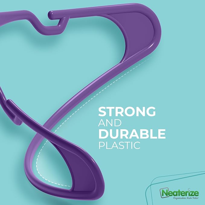 NEATERIZE Clothes Hangers Plastic 50 Pack - Image 6