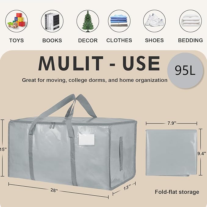 6 Pack-Extra Large Heavy Duty Moving Bags - Image 2