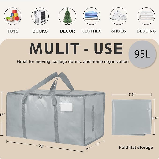 4 Pack-Extra Large Heavy Duty Moving Bags - Image 2