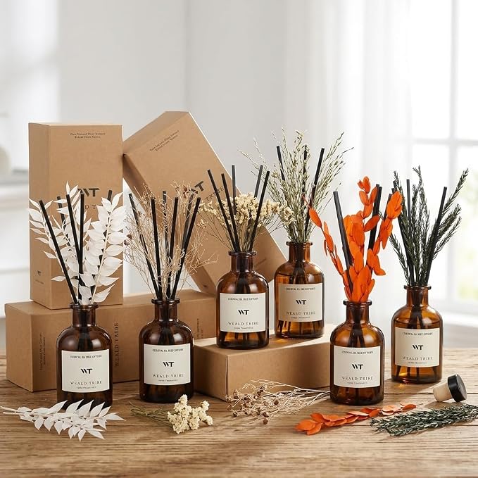 Flower Reed Diffuser Set Lime & Citrus Scent - Image 2