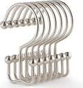 Shower Curtain Hooks, Durable Shower Curtain Rings Rust Proof, Double Glide by Goowin