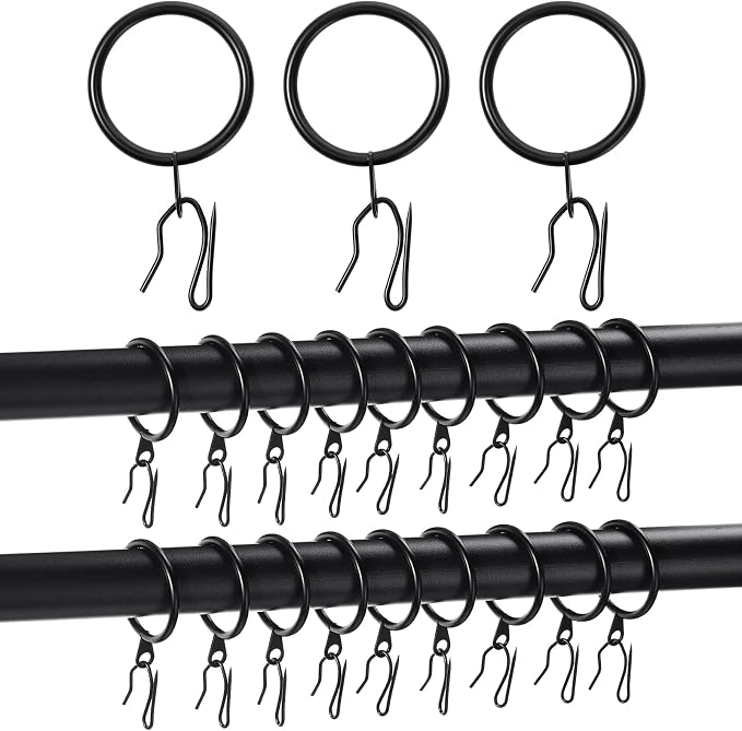 Qunclay 100 Set 1.26 Inch Metal Curtain Rings by Qunclay