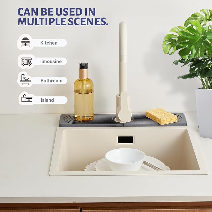 Stone Faucet Mat for Kitchen Sink, Faucet Mat Fast Drying Diatomite | Sink - Image 7