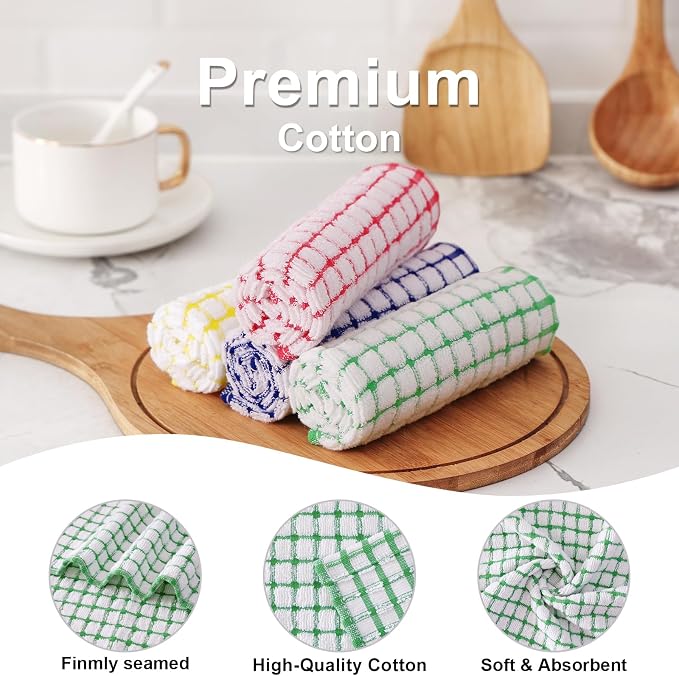 Kitinjoy Cotton 6 Pack Terry Kitchen Towels - Image 2