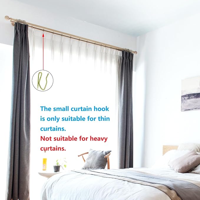 Nydotd 58PCS Rustproof Curtain Hooks, 1 Inch Stainless Steel Pin-On Hooks | - Image 6