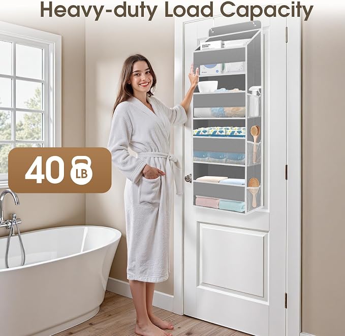 2 Pcs Over The Door Organizer Large Capacity Hanging Storage Room Organizer - Image 5