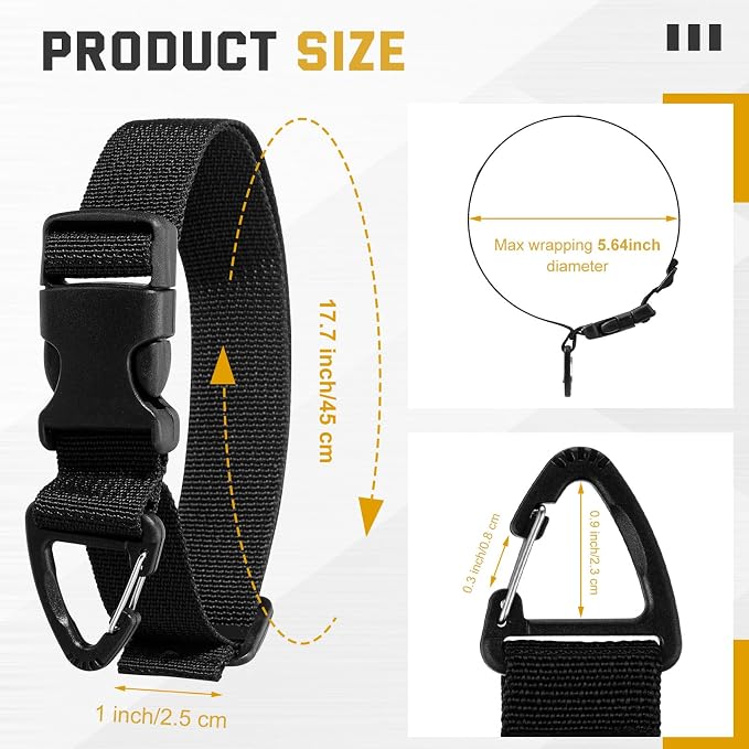 1 Pack Adjustable Extension Cord Holder Straps, Heavy Duty Triangle Clips - Image 2