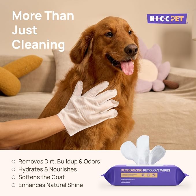 HICC PET Dog Wipes for Dogs & Cats, Individual Glove Packs, Head-to-Tail - Image 3
