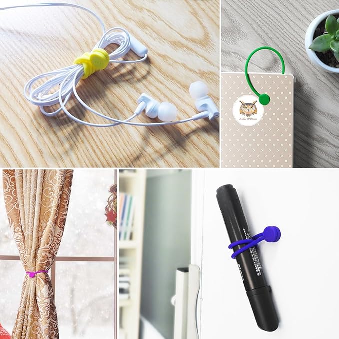 SMART&COOL Reusable Silicone Magnetic Cable Ties, Holding Stuff, Book Markers - Image 5