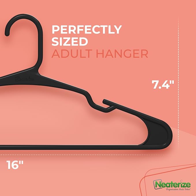 NEATERIZE Clothes Hangers Plastic 50 Pack - Image 2