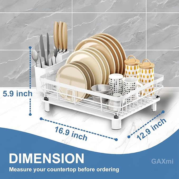 GAXmi Dish Drying Rack with Drainboard - Image 4