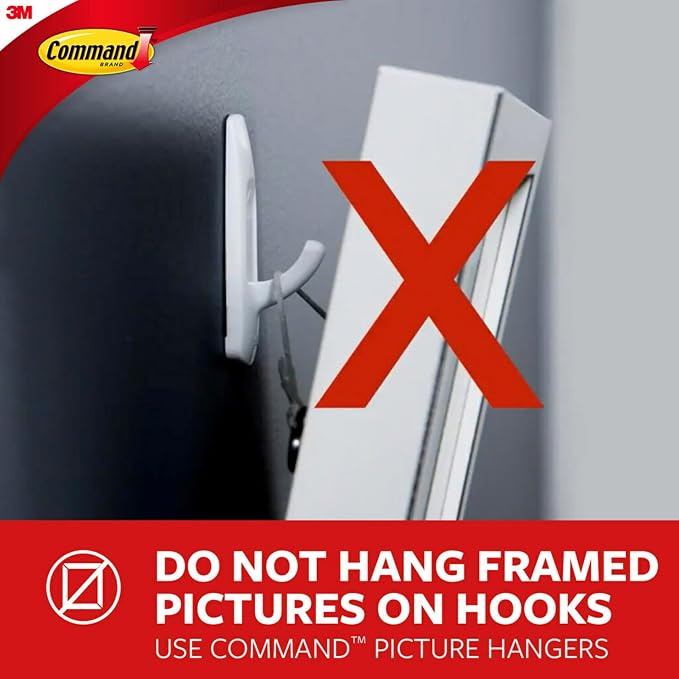 Command Medium Brushed Nickel Forever Classic Hooks, 2 Hooks, 4 Strips | - Image 8