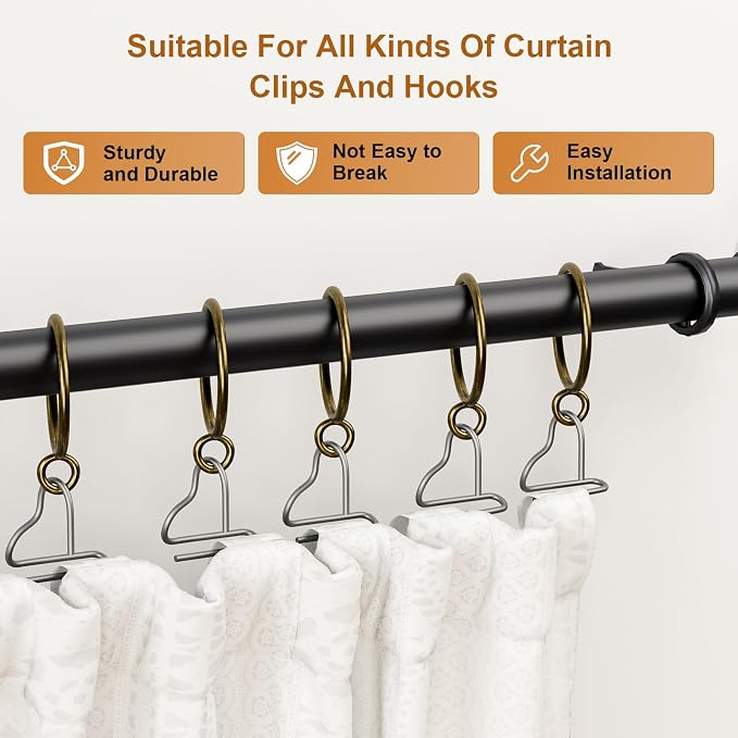 100 Packs Bronze Metal Curtain Rings - Image 6