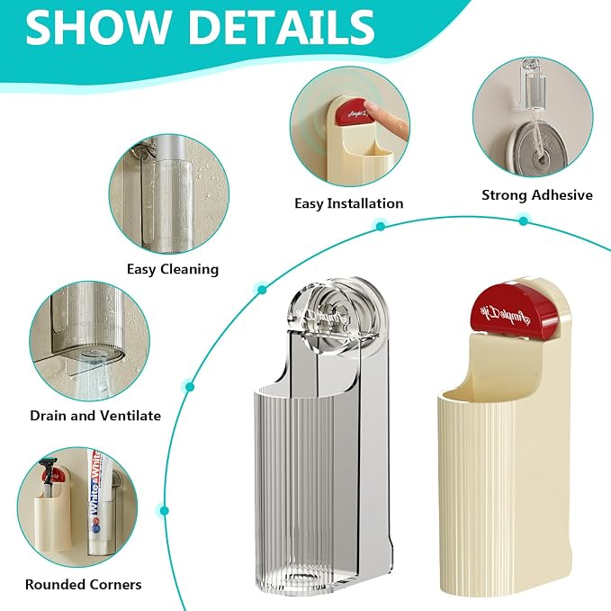 4 Pack Electric Toothbrush Holders - Image 3