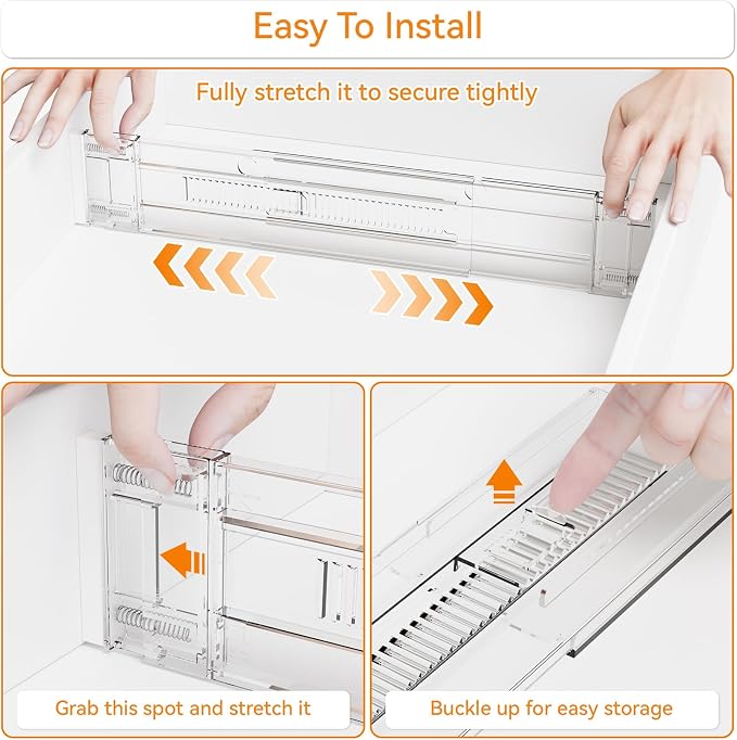 8 Pack 3.2 Inch Shallow Acrylic Drawer Dividers - Image 4