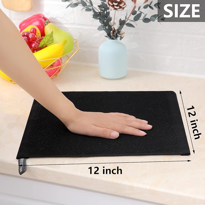 Homaxy 100% Cotton Waffle Weave Kitchen Dish Cloths 6-Pack, Ultra Soft - Image 5