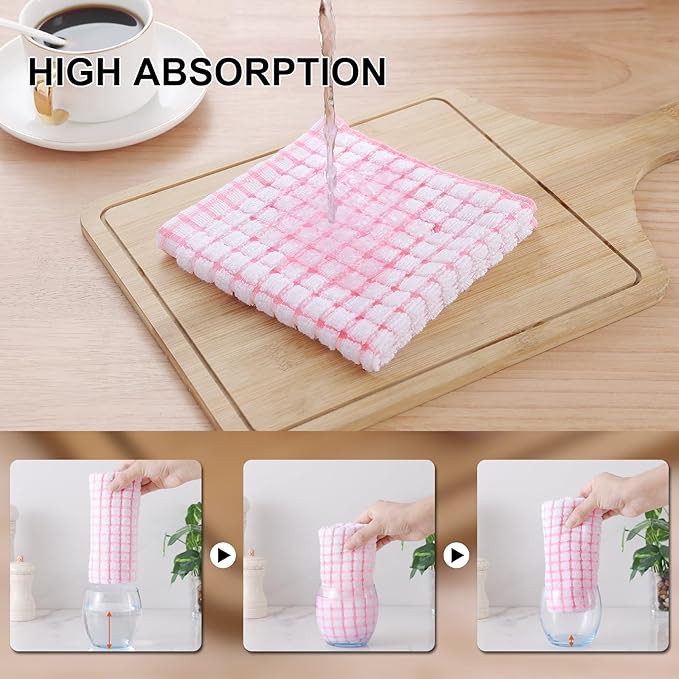 Kitinjoy Cotton 8 Pack Terry Kitchen Towels - Image 3