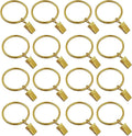 16 Pack Curtain Rings with Clips, Window Clip Rings Curtain Hooks Hangers Clip by Azmoncy