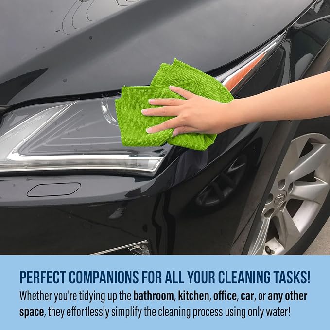 GREEN LIFESTYLE Microfiber Cleaning Cloth 11.5" x 11.5" 50 Pack - Image 4
