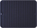 Silicone Dish Drying Mat, Non-Slip Easy Clean Sink Mat, Dark Blue, Large by MODENGKONGJIAN