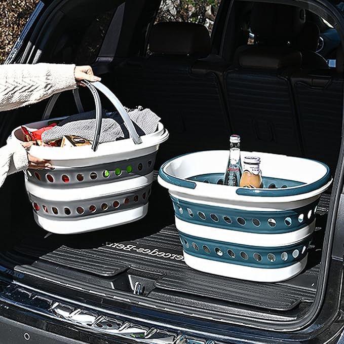 2 Pack Compact Collapsible Laundry Basket, Small Size Pop-Up Hamper Perfect - Image 6