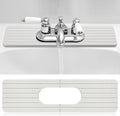 Teenyyou an Oval Hole White Faucet Mat Kitchen Sink 17.32" x 4.6" | Bathroom by Teenyyou