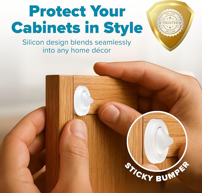 Cabinet Door Bumper 200 Pack White Rubber - Image 2