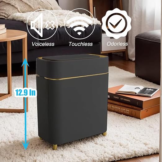2-Pack - Automatic Trash Cans Touchless - Motion Sensor Bathroom Trash Can | - Image 6