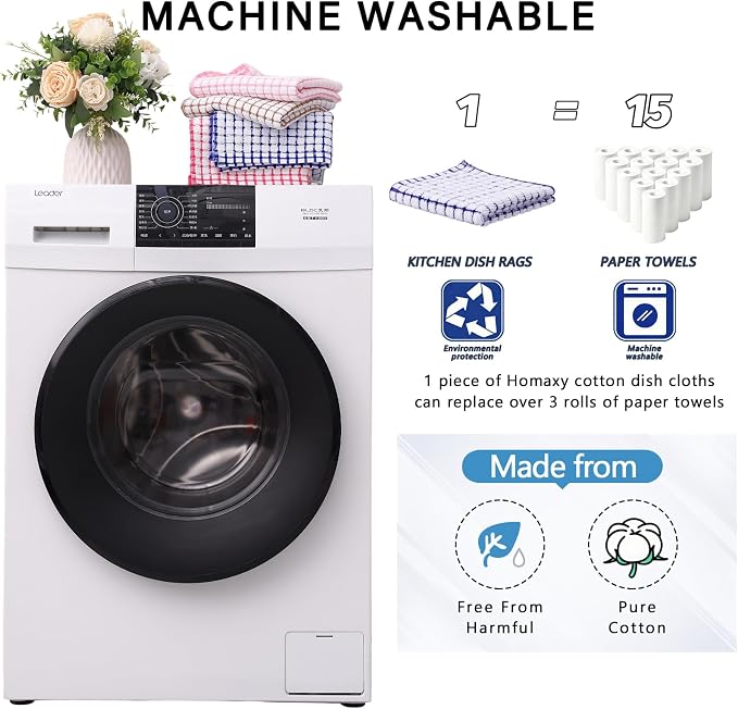 Kitinjoy Cotton 12 Pack Terry Kitchen Towels, Mix Colour - Image 6